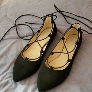 Lace Up Dress Flats
